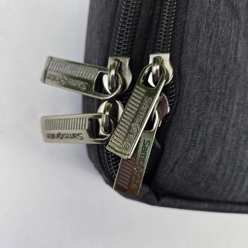 Samsonite Gray Computer Laptop Travel Bag Double Handles Detachable Strap